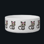 Day of the dead cat - Choose background color Bowl<br><div class="desc">cat  skull  pet  day ,  kitten  dead  skeleton  muertos  , mexican  calavera  illustration  sugar,   cute  flower  floral  cats ,  colorful  halloween  art  black,   animal  party  death  mexico ,  cartoon  beautiful  face cat,   skull  pet  day  kitten</div>