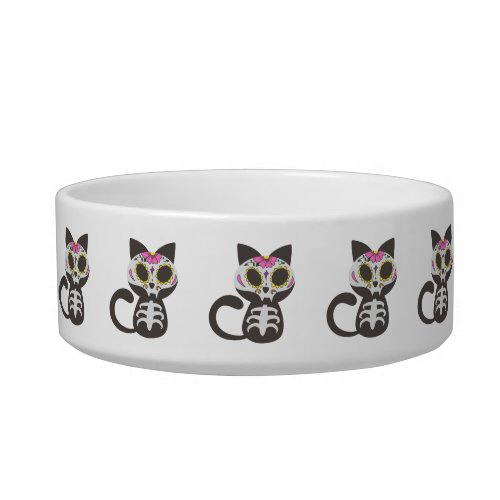 Day of the dead cat _ Choose background color Bowl