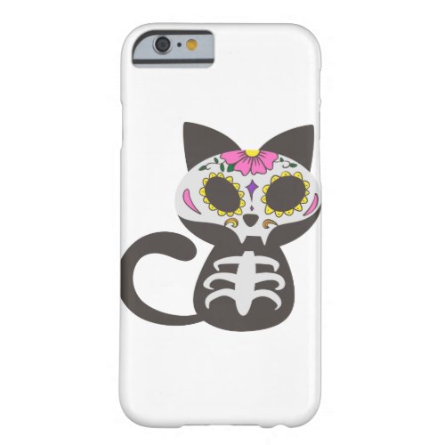 Day of the dead cat _ Choose background color Barely There iPhone 6 Case