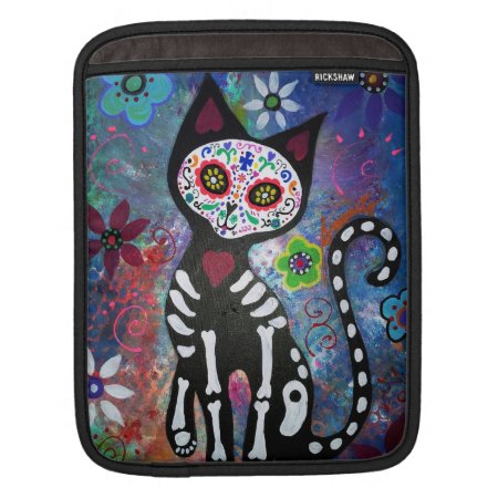 Day Of The Dead Cat Ipad Sleeve