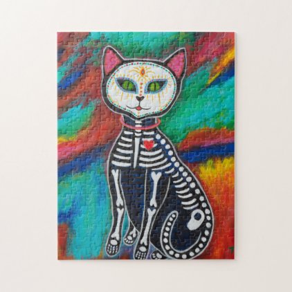 Day of the Dead Cat Jigsaw Puzzle