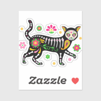 Day of the Dead Cat Sticker
