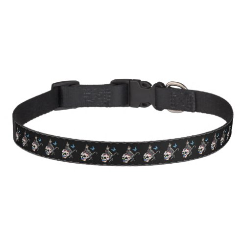 Day Of The Dead Cat Sugar Skull And Butterfly Pet Collar
