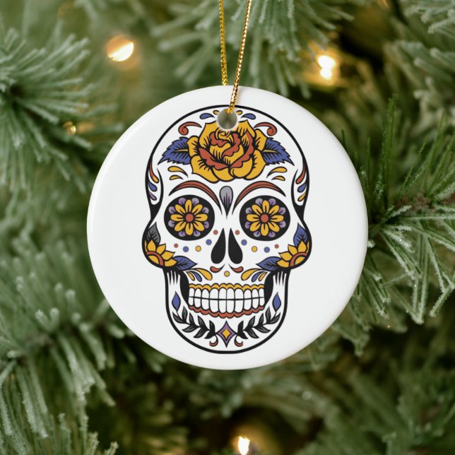 Day Of The Dead  Ceramic Ornament (Tree)