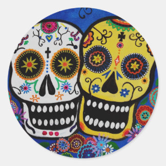 DAY OF THE DEAD CLASSIC ROUND STICKER