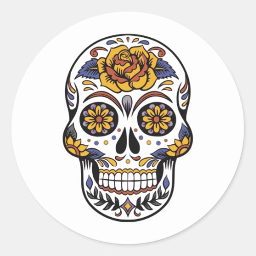 Day Of The Dead Classic Round Sticker