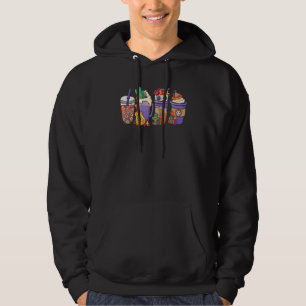 Day Of The Dead Coffee Halloween Skull Drinking Co Hoodie