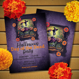Day of the Dead Colorful Catrinas Halloween Invitation