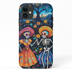 Day of the dead colorful design iPhone 11 case