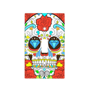 Day of the Dead Colorful Skull Art Light Switch Cover