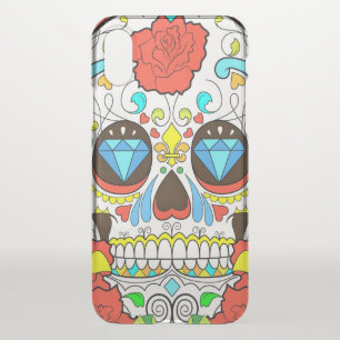 Day of the Dead Colorful Skull Art Uncommon iPhone X Case