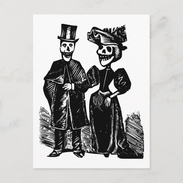 Day of the Dead Couple Postcard (Front)