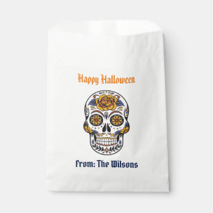 Day of the Dead Custom Sugar Skull Halloween Favor Bag