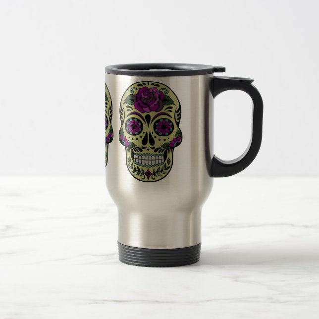 Day of the Dead Custom Travel Mug (Right)