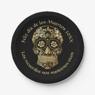 Day of The Dead - Customize Add Name & Message 7" Paper Plates