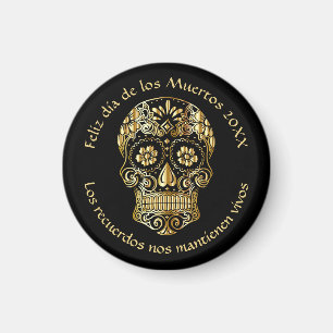 Day of The Dead - Customize Add Name & Message Magnet