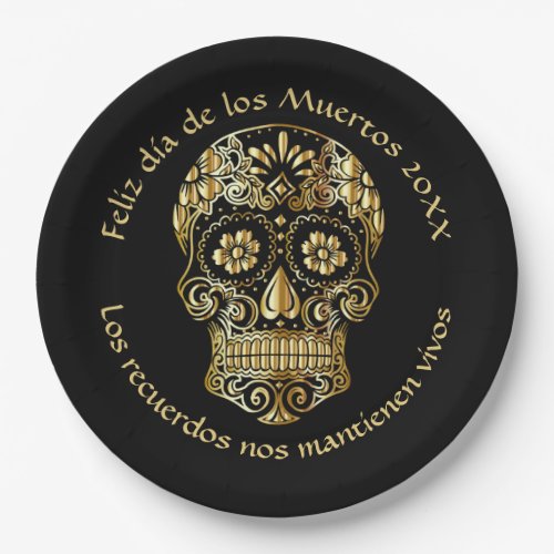 Day of The Dead _ Customize Add Name  Message Paper Plates