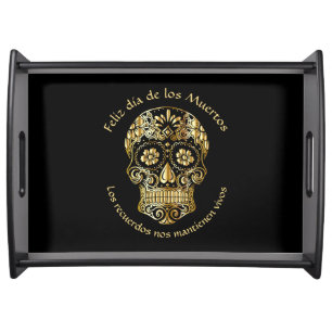 Day of The Dead - Customize Add Name & Message Serving Tray