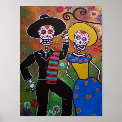 Day of the Dead Dancing Couple Poster | Zazzle