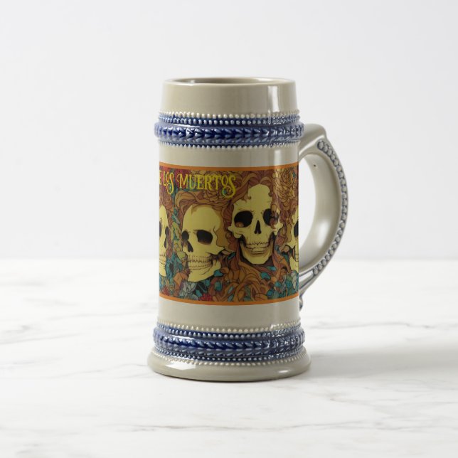 Day of the Dead (Dia de los Muertos) beer stein (Front Right)