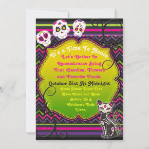 Day of the Dead Dia De Los Muertos Calacas Invite