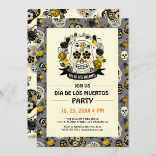Day Of The Dead, Dia De Los Muertos Party Invite