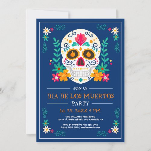 Day Of The Dead Dia De Los Muertos Party Invite 2