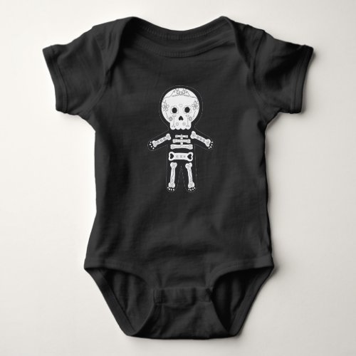 Day of the Dead  Dia de los Muertos Sugar Skull Baby Bodysuit