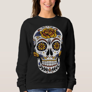Day of the Dead Dia De Muertos flower sugar Skull Sweatshirt