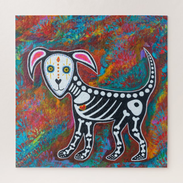 Day of the Dead Dog Jigsaw Puzzle (Vertical)