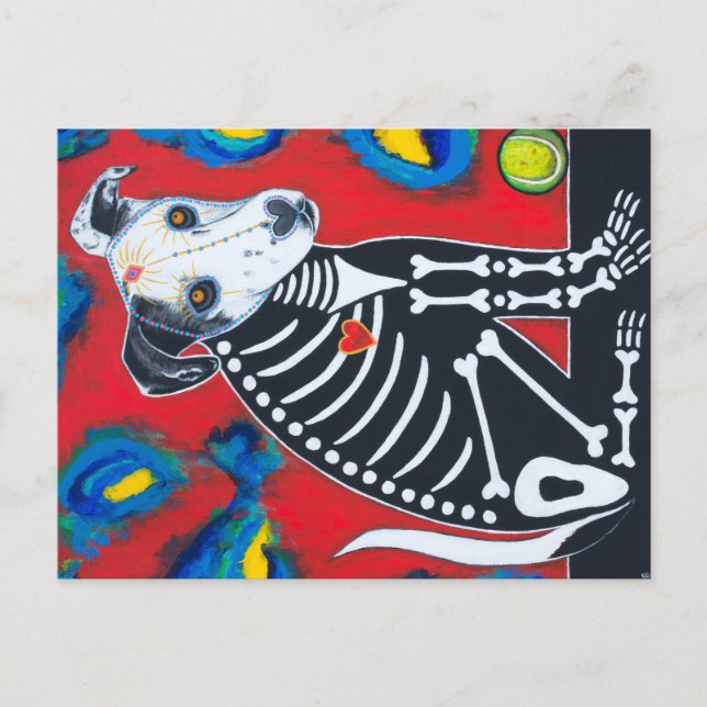 Day of the Dead Dog Postcard (Front)