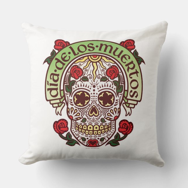 Day Of The Dead Double Pillow (Front)