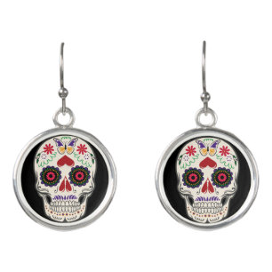 Day of the Dead Earrings - Horror Skull Jewelry