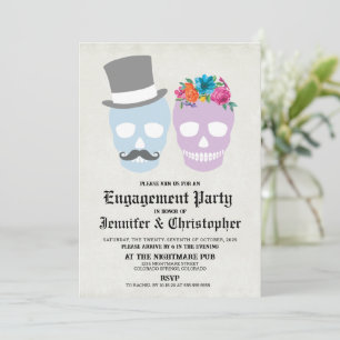 Day of the Dead Engagement Party Invitation