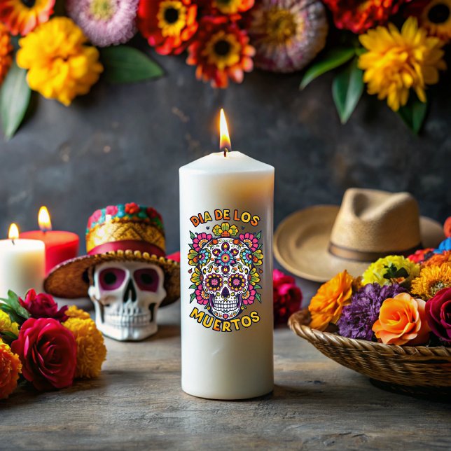 Day of the dead, Eternal presence Pillar Candle (Creator Uploaded)
