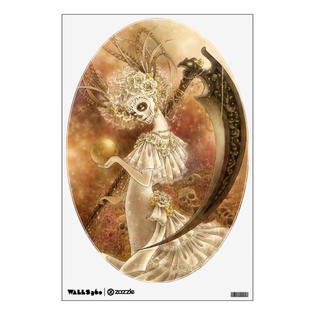 Day of the Dead Fantasy Art Wall Decal (Front)