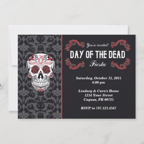 Day of the Dead Fiesta Party Invitation card