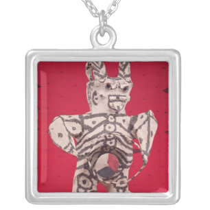 Day of the Dead figure, from Oaxaca Silver Plated Necklace