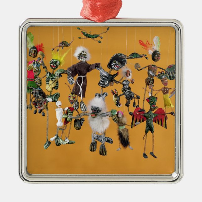 Day of the Dead figures, from Oaxaca Metal Ornament (Front)