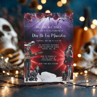 Day of the Dead Floral Invitation