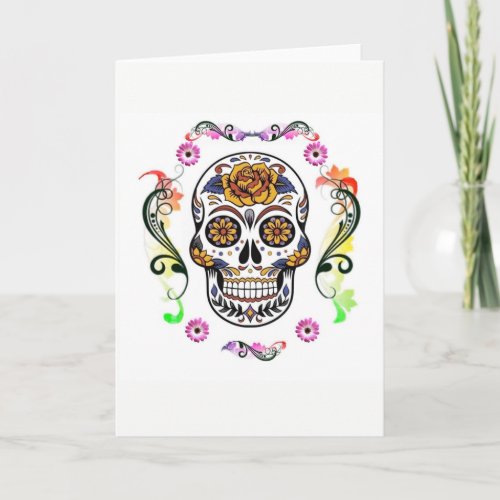 Day of the Dead _ Floral Skull Card