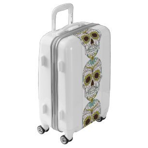 Day of the Dead Floral Skull Luggage