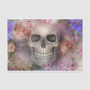 Day of the Dead Floral Skull Tissue Paper