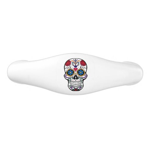 Day of the Dead Floral Sugar Skull Ceramic Drawer Pull