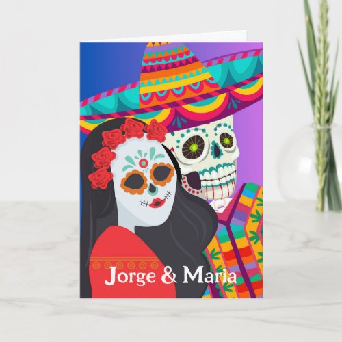 Day of the Dead for Son and Daughter in Law Card