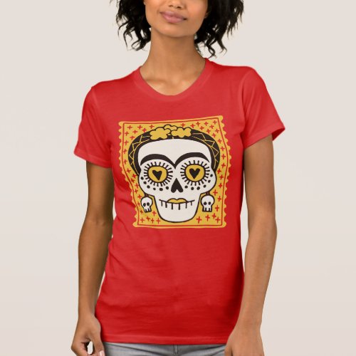 Day of the Dead Frida Kahlo Sugar Skull T_Shirt