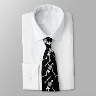 Day of The Dead Funny Scary Skeleton Pattern Neck Tie