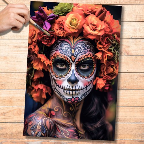 Day Of The Dead Girl 4 Decoupage Paper