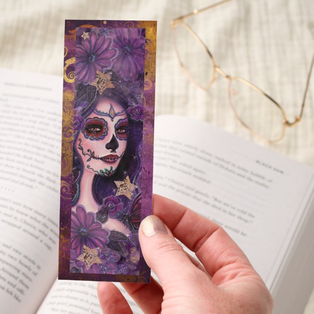 Day of the dead gothic art by Renee Lavoie Bookmarks (Hand)