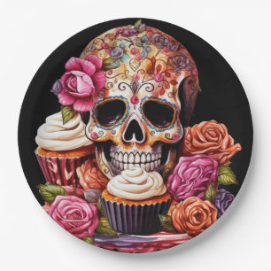 Day of the Dead Greeting  Paper Plates
